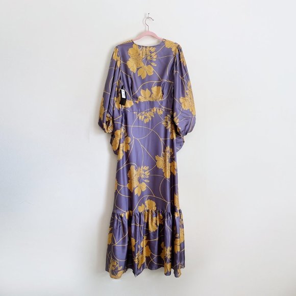 ⚡️SOLD⚡️ nwt evi grintela silk floral politness maxi dress - size large - Picture 6 of 14